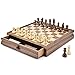 AMEROUS 15 x 15 Wooden Chess  Checkers Set with Builtin Storage DrawersWeighted Chess Pieces  2 Bonus Extra Queens  24 Cherkers PiecesClassic 2in1 Board Games for Kids Adults - Image 4