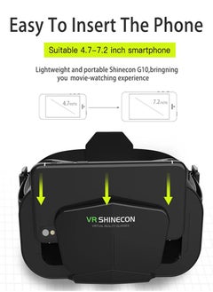 في آر شينيكون G10 Vr Glasses احترافية ثلاثية الأبعاد ذات تأثير بانورامي نظارات الواقع الافتراضي ثلاثية الأبعاد خفيفة الوزن  - Image 5