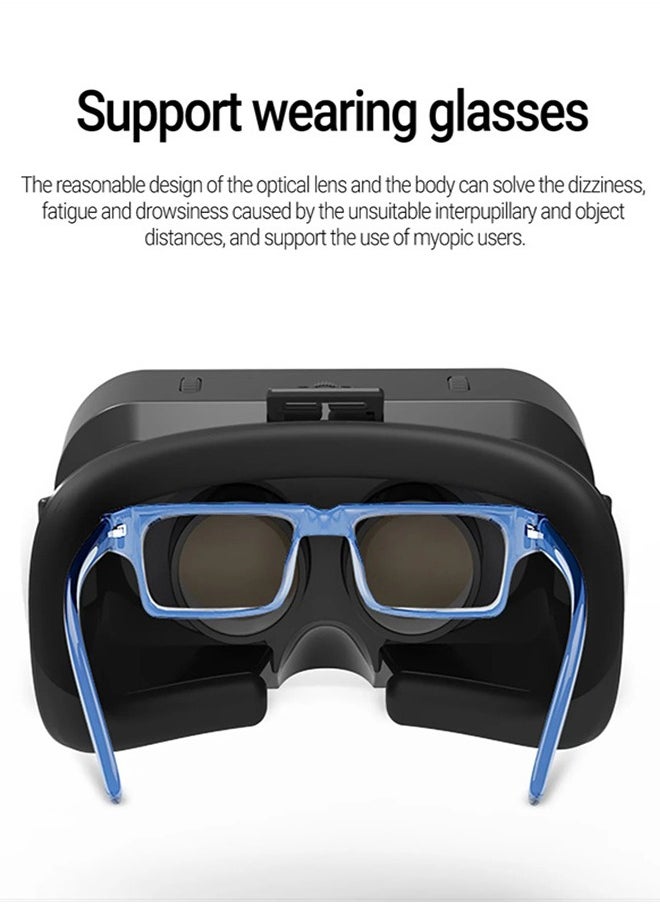 في آر شينيكون - G10 Vr Glasses احترافية ثلاثية الأبعاد ذات تأثير بانورامي نظارات الواقع الافتراضي ثلاثية الأبعاد خفيفة الوزن - Image 1