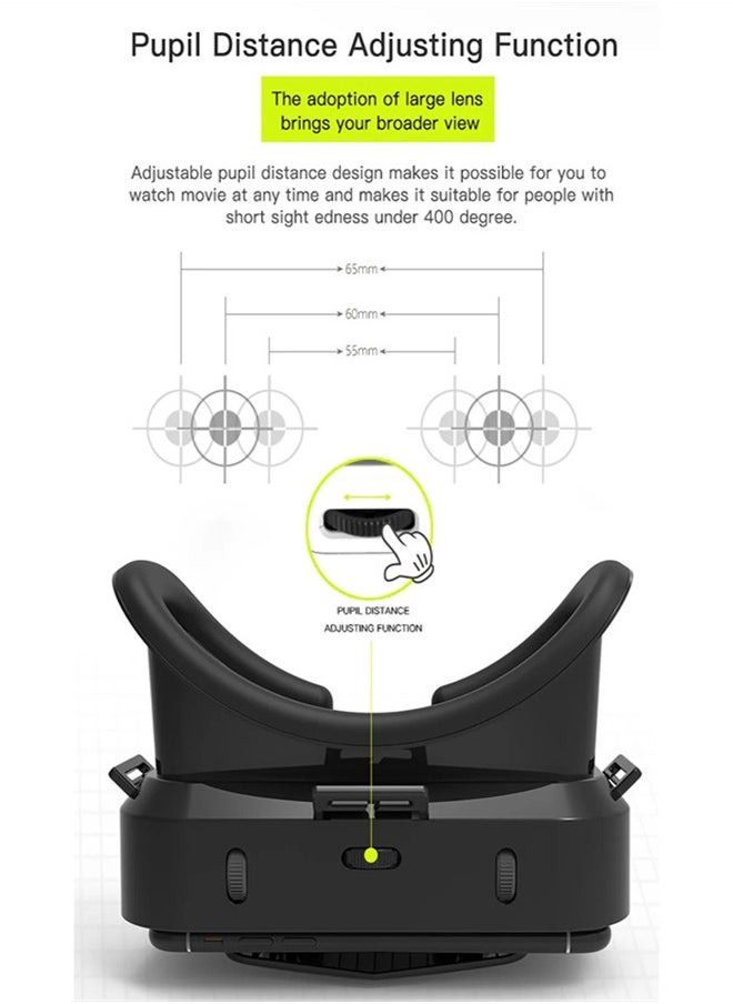 في آر شينيكون - G10 Vr Glasses احترافية ثلاثية الأبعاد ذات تأثير بانورامي نظارات الواقع الافتراضي ثلاثية الأبعاد خفيفة الوزن - Image 1