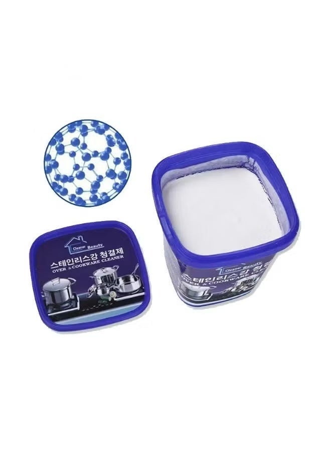 Stainless Steel Oven Cleaner, Cookware, Pots & Pans - Use to Remove Stains, Rust, Polish and Clean Oven, Cookware, Pots & Pans - Home Use Tool - Oven & Cookware Cleaner, Stainless Steel Cleaning Paste Removes Stains from Pans, Universal Rust Remover, Home Kitchen - Quick Stainless Steel Cleaning Paste for Cleaning Cookware Surfaces - Magic Cleaning Paste - Multi-Purpose Cleaning Paste - Stain and Rust Cleaning Paste from Pots to Treat Stains and Restore Shine - Image 5