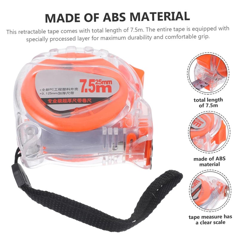 Levemolo Retractable Steel Tape Measure with Anti-Skid Shockproof Cover Bend-Resistant Metric Measuring Tape for Carpenters Woodworkers Architects and Construction Use Random Color - Image 3