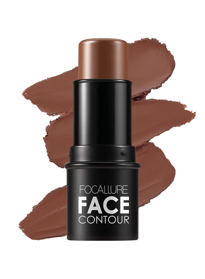 FOCALLURE Cream Contour Stick Matte Bronzer Stick Professional Face Shaping & Contouring Stick Makeup Easy To Apply With Buildable Coverage Long Lasting & Waterproof Brown - Image 1