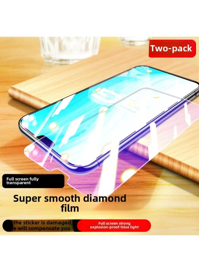 Generic For Vivos7 Tempered Film S7 Mobile Phone Film Vovis7e Vitality Version Vivo Full Screen S7e Peep Screen Vivi-Colour:[diamond Full Screen Transparent] Blue Light Eye Protection [2 Pieces]-Size:Vivo S7e Active Edition  - Image 1