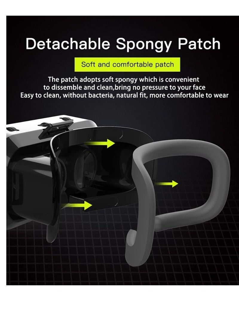 VR SHINECON Virtual Reality VR Headset 3D Glasses VR Goggles For TV, Movies & Video Games, Compatible iOS & Android Smartphone Within 3.5 - 7.2 inch Screen Black - Image 5