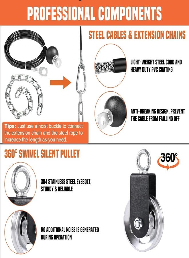 SERTT Weight Cable Pulley System Gym, with Upgraded 2 in 1 Loading Pin,for Tricep Pull Down, Bicep Curl, Shoulder, Back, Forearm Home Gym Equipment - Image 4