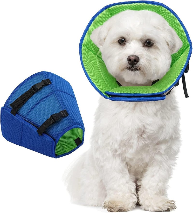 Kuoser Dog Recovery Collar,Soft&Adjustable Dog Cone,Elizabethan Dog Collar After Surgery,Wounds Protection,Licking Scratching Prevention,Skin Diseases,Comfortable Pet Cone(Blue,S) - Image 1