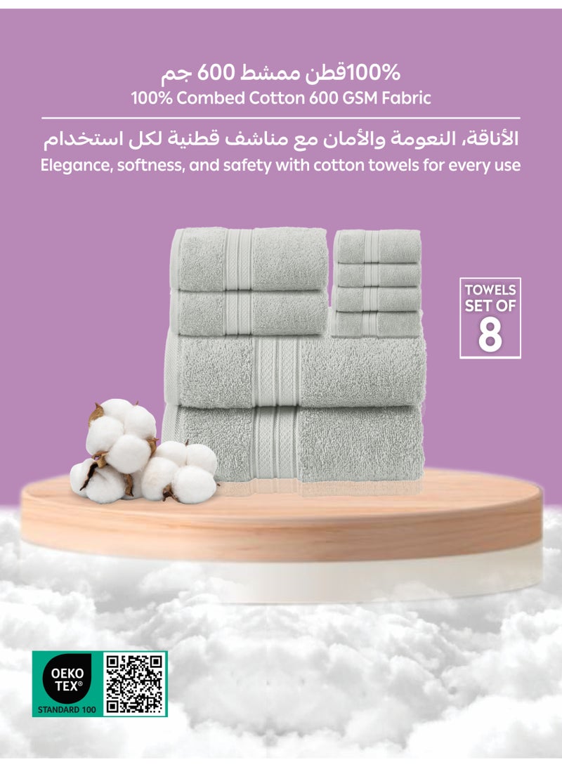 دوناتيلا طقم مناشف فاخر  قطع قطن مشط  جرام للمتر المربع - Image 2