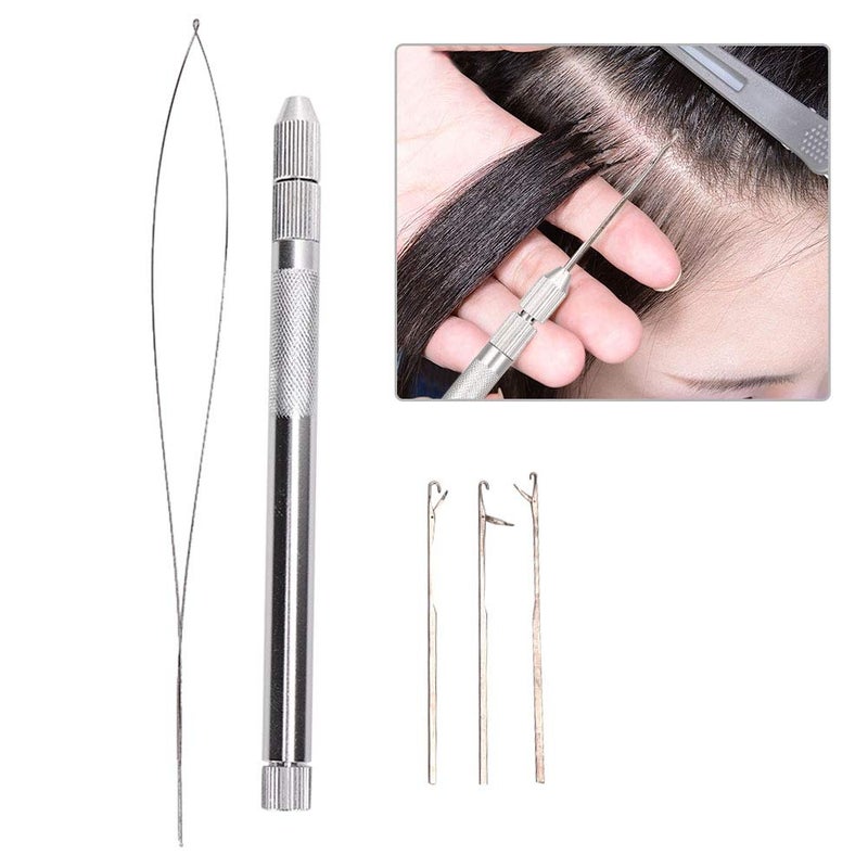 klarako Pulling Lklarako Threader Dreadlocks Tool Aluminum Handle Pulling Needle Interlocking Tool For Dreadlocks For Hair Extension Interlocking Tool - Image 1