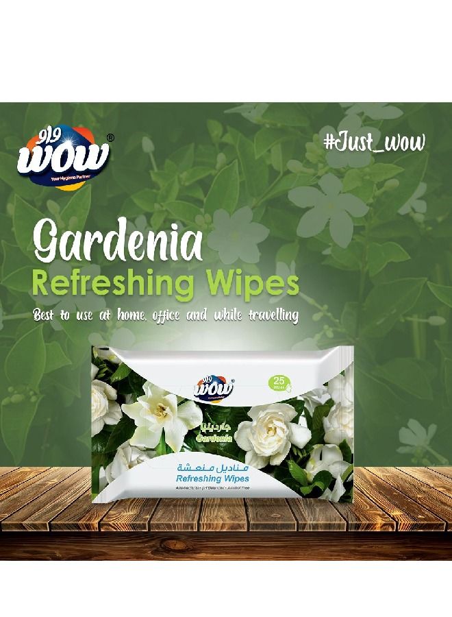 WOW Antibacterial Refreshing Wipes Gardenia 25's - Image 3