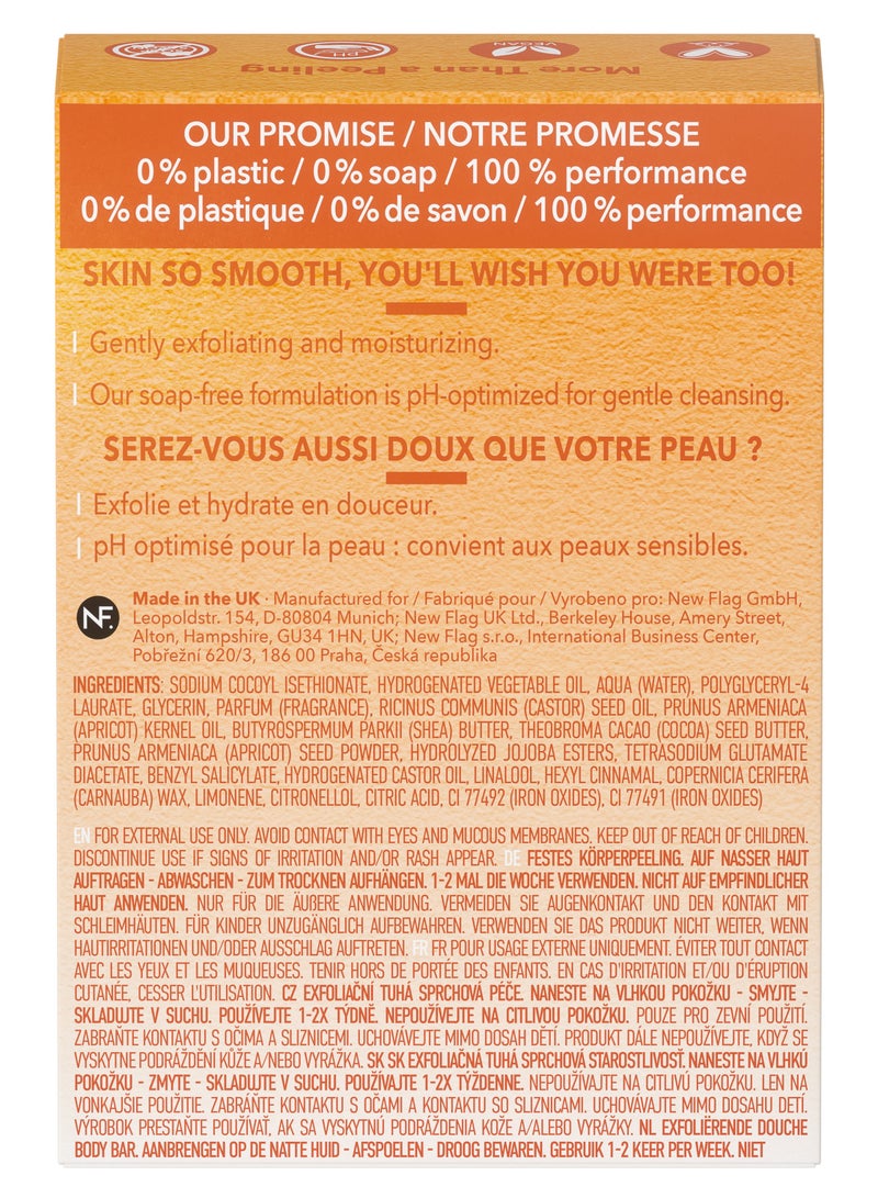 FOAMIE Exfoliating Body Bar With Apricot Seeds & Shea Butter Pack of 3 - Image 4