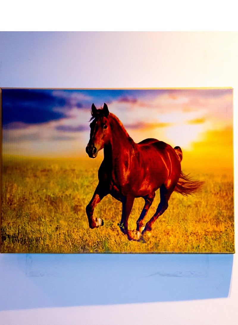 Majestic Gallop Canvas Wall Frame - Image 1