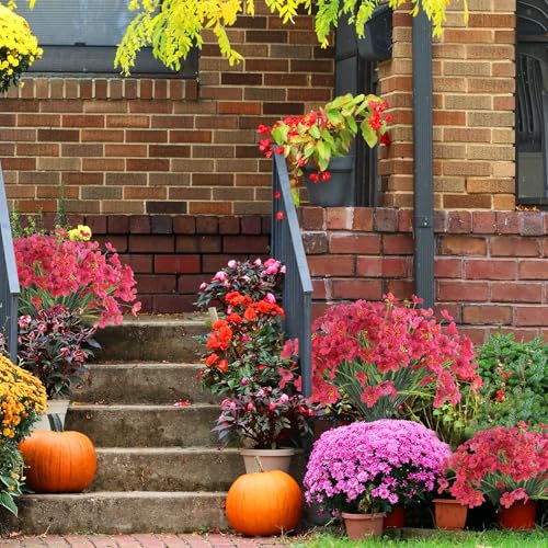 ColoPlay 24 Rose Red Bundles Artificial Flowers for Outdoors/Indoors Fake Flowers Plants for Indoor Outside Garden Porch Window Box Home Wedding Farmhouse - Image 4