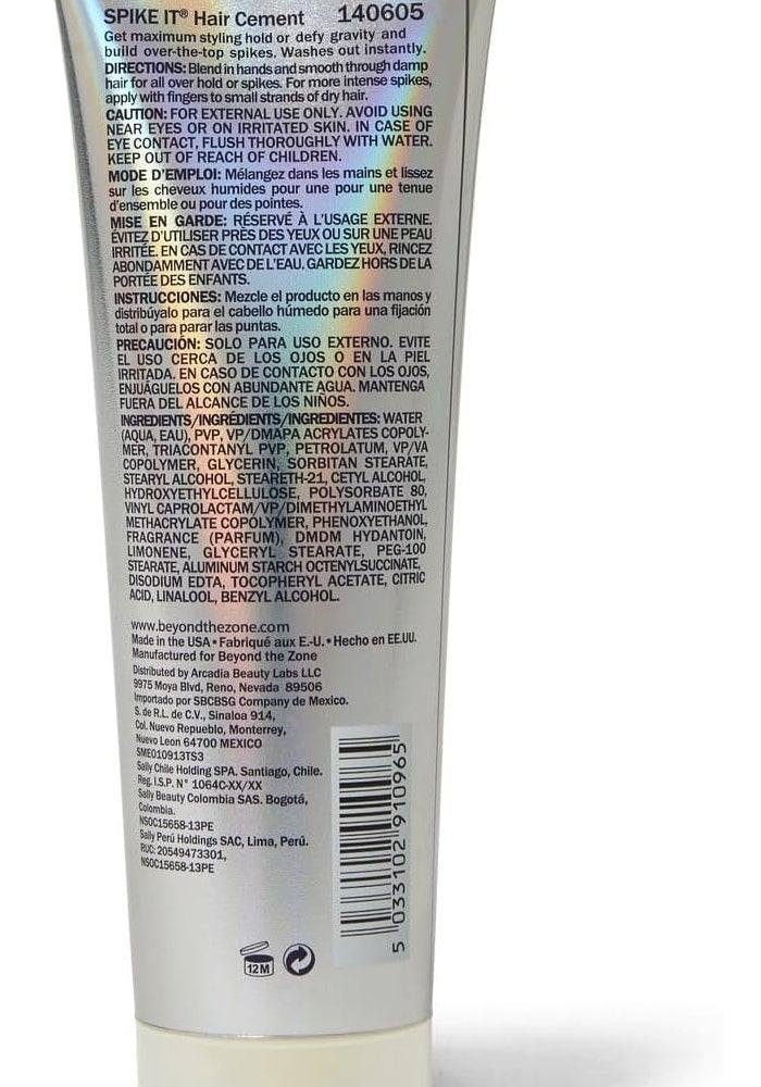 Beyond the Zone Spike It Hair Cement - Icy Hold for Mile High Spikes - 118ml - Image 2