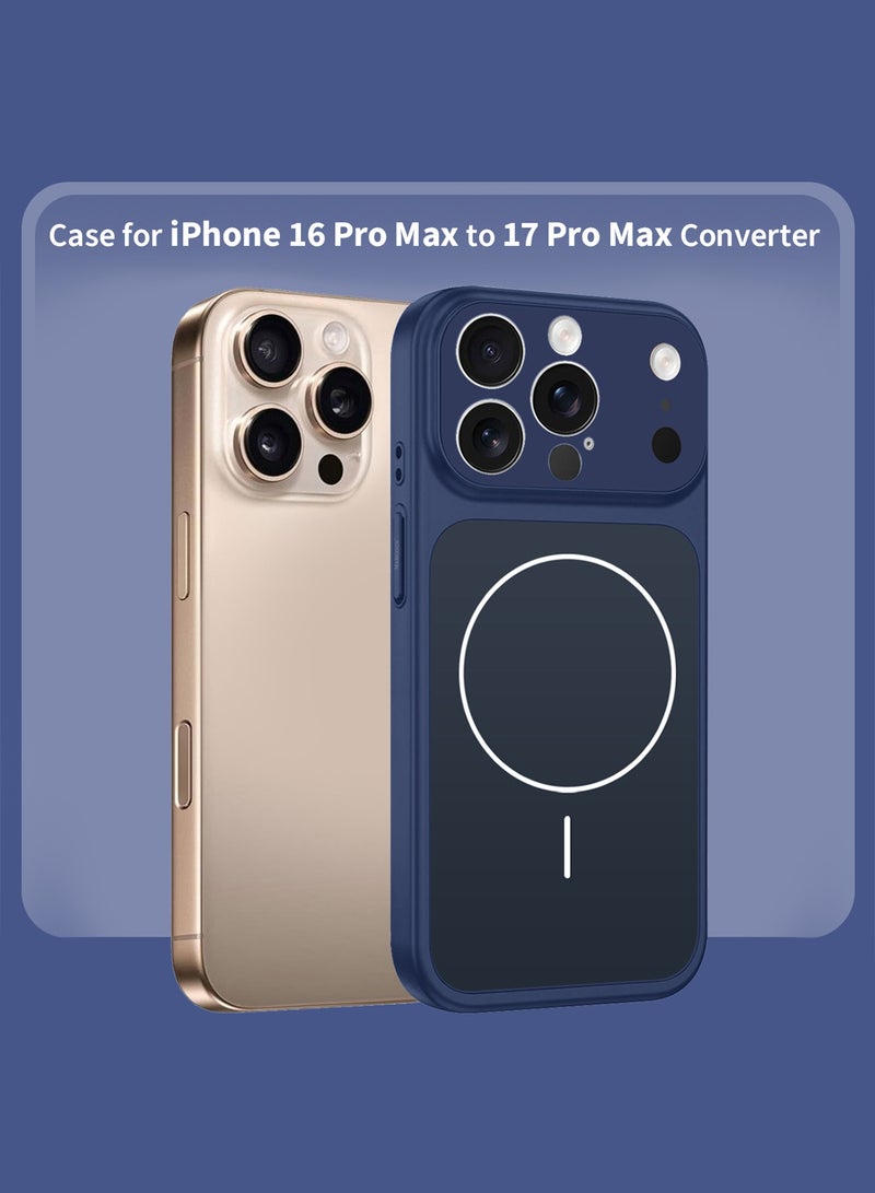 MARGOUN Converter Case for iPhone 16 Pro Max to 17 Pro Max, Compatible with Magnetic Charger, Hard TPU Material, Slim Protective Cover with Camera Guard, Shockproof Frame - Deep Blue Deep Blue - Image 4