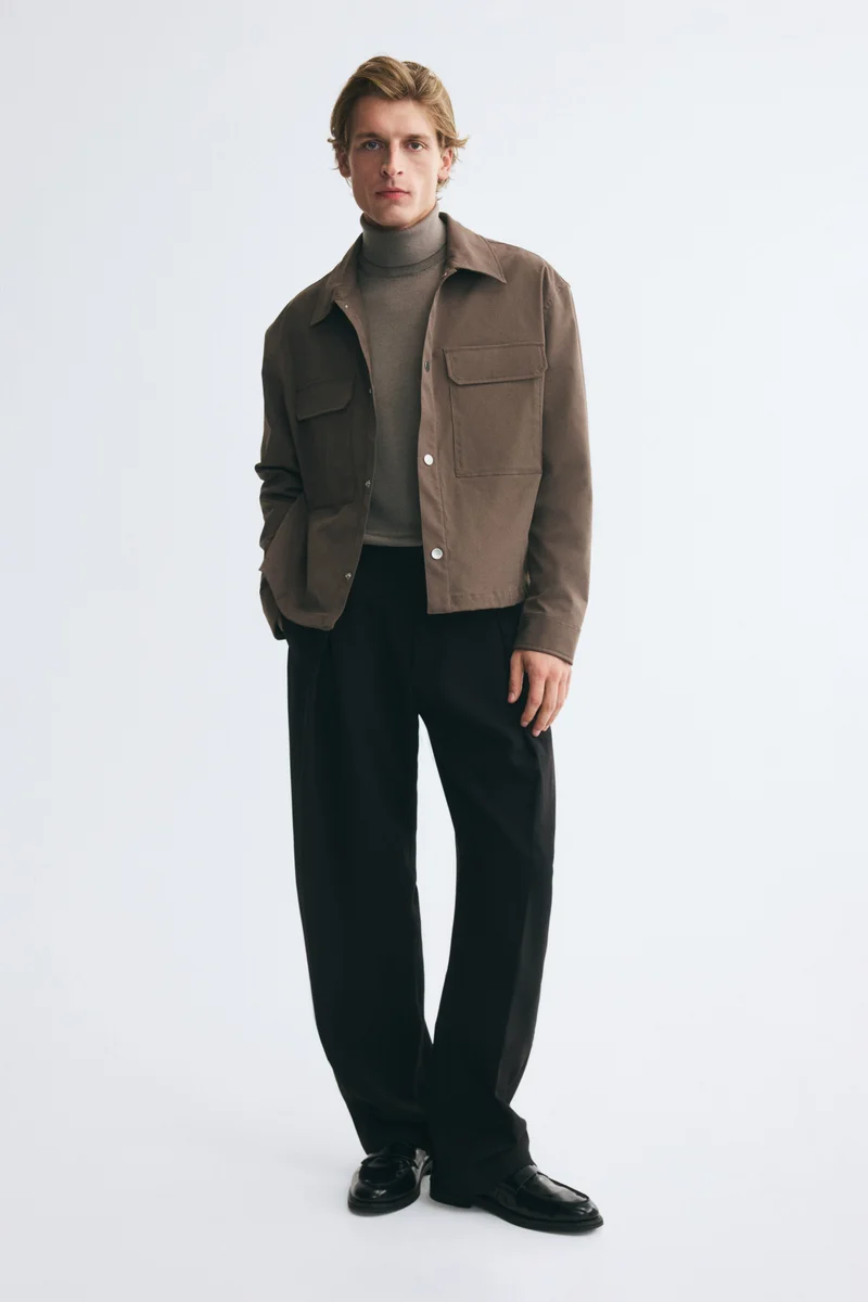 H&M Regular Fit Polo-neck merino wool jumper