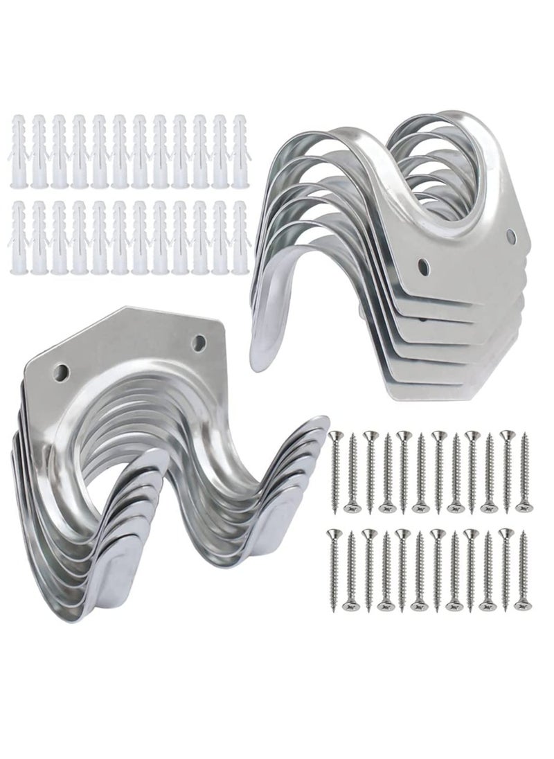 SYOSI Tool Hanger Hooks Set, Wall Hooks for Garage Shed and Garden Tool Storage Organiser, Wall Mount Garage Hooks 12 Pack  - Image 1