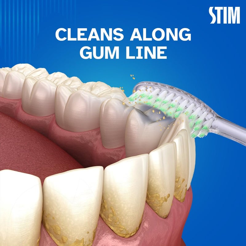 STIM Silky | Ultra soft toothbrush | Extra gentle bristles | Cleans along the gum line | Cleans till 3rd Molar - Pack of 3 - Image 5