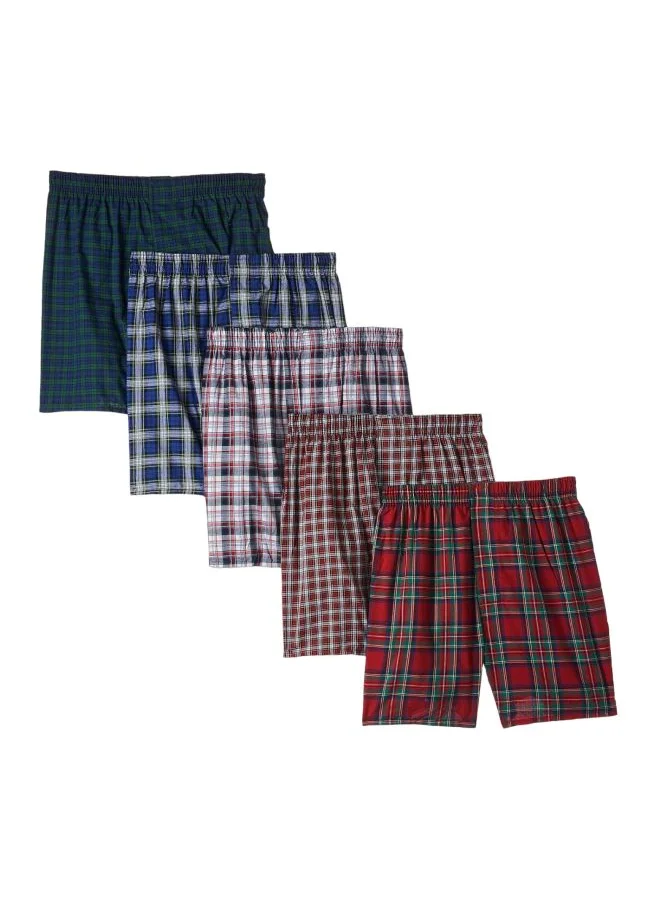هينز Hanes Mens Five Pack Camo Boxers