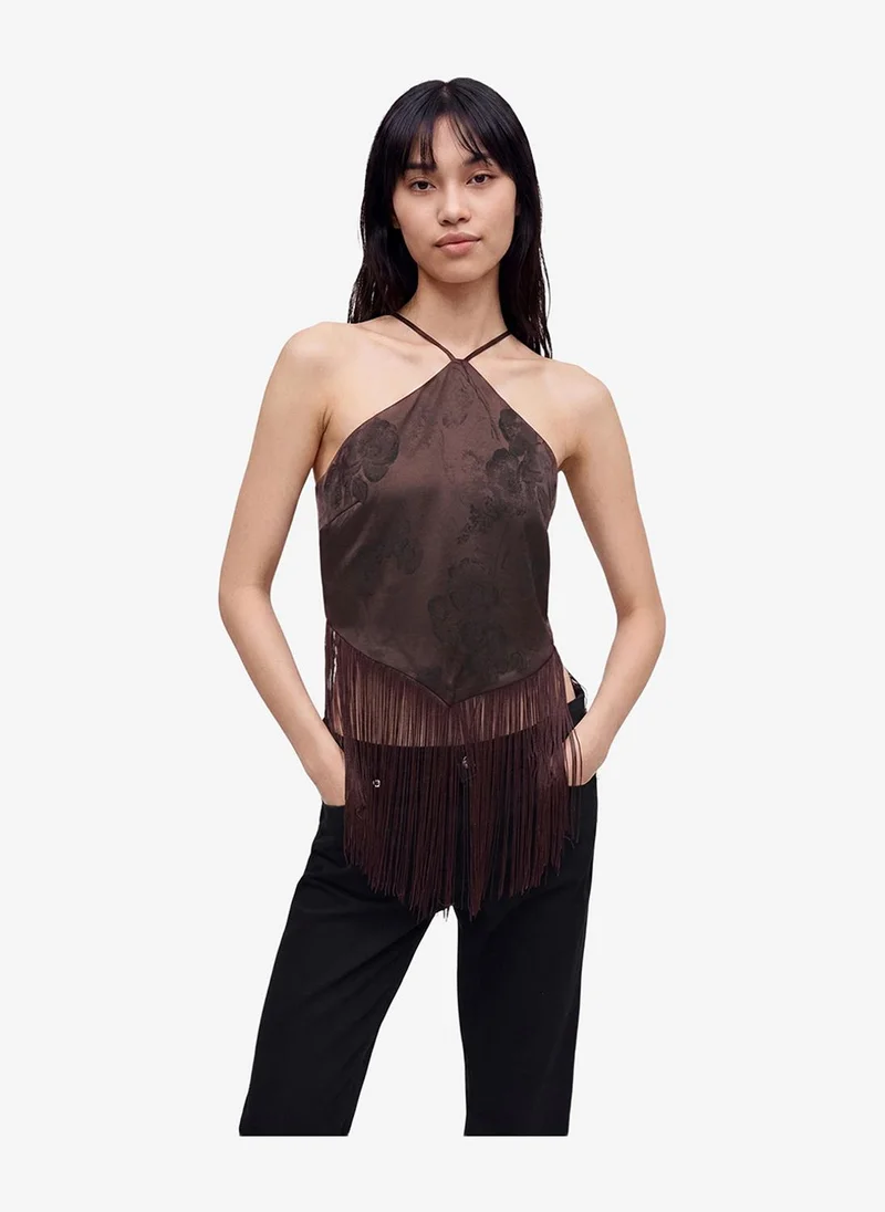 Women's VMTATHIANA Singlet Fringe Top