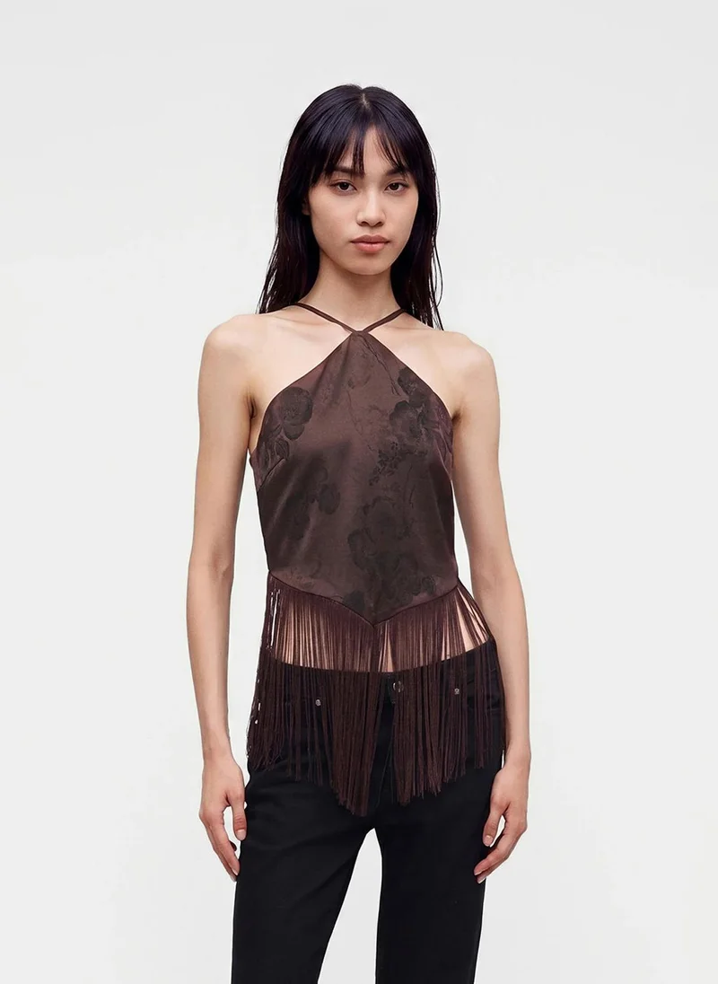 Vero Moda  Women's VMTATHIANA Singlet Fringe Top for Women | Best Price UAE