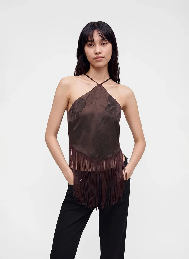 Women's VMTATHIANA Singlet Fringe Top