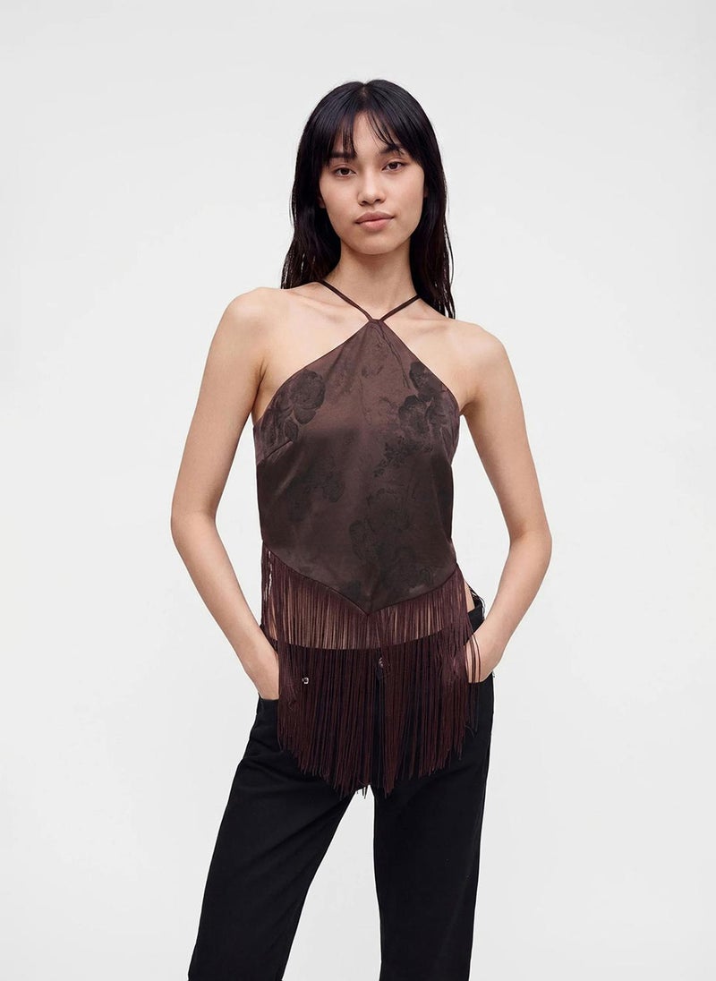 VERO MODA Women's VMTATHIANA Singlet Fringe Top - Image 1