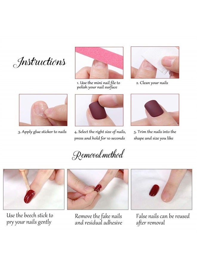 Aimimier 24Pcs Ballerina False Nails with Design Pink Butterfly Coffin Nails with Gluetabs Gradient Fingernails for Women and Girls (Style 3) - Image 5