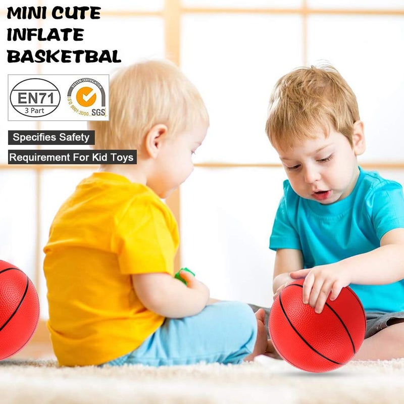 Tneltueb Mini Basketball for Kids استبدال 3 عبوات مع مضخة متميزة تناسب جميع لعبة السباحة القياسية لكرة السلة في الهواء - Image 4