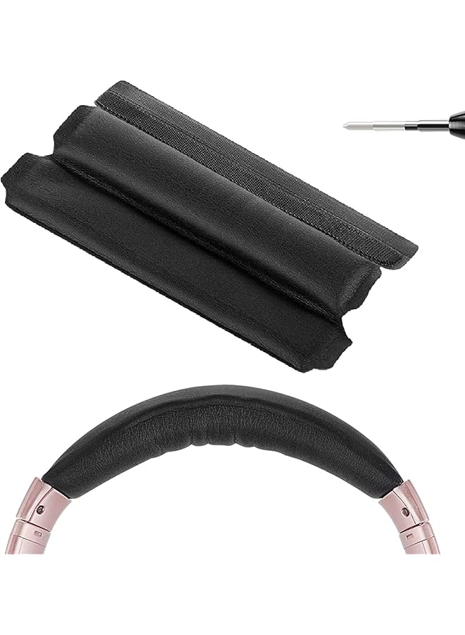 إيروريكس وسادة عصابة رأس جلدية Pro M متوافقة مع سماعة الرأس Bose Quietcomfort 35 Ii Gaming Qc35 Ii Qc35 البديلة لعصابة الرأس غطاء عصابة الرأس وسادة وسادة إصلاح جزء سهل التركيب بنفسك باللون الأسود - Image 1