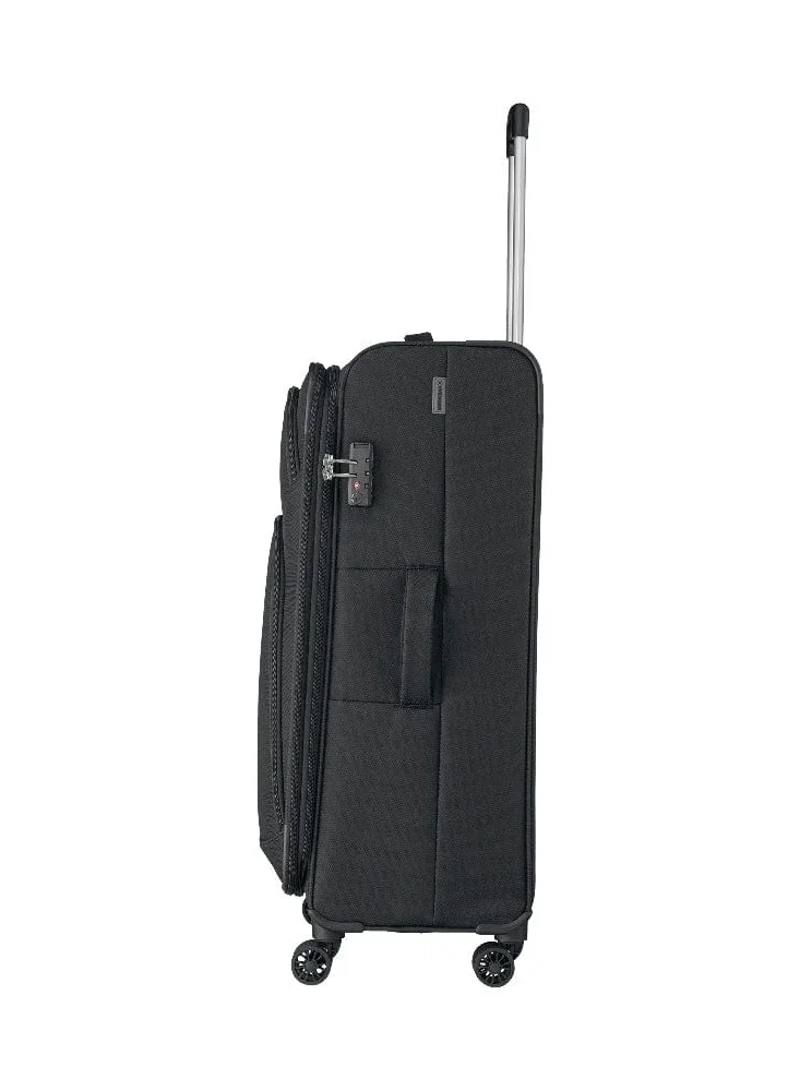 Wenger Beaumont Lite  Medium Softside Expandable 80cm Check-In Luggage Trolley Black - 612383