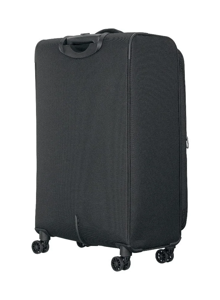 Wenger Beaumont Lite  Medium Softside Expandable 80cm Check-In Luggage Trolley Black - 612383