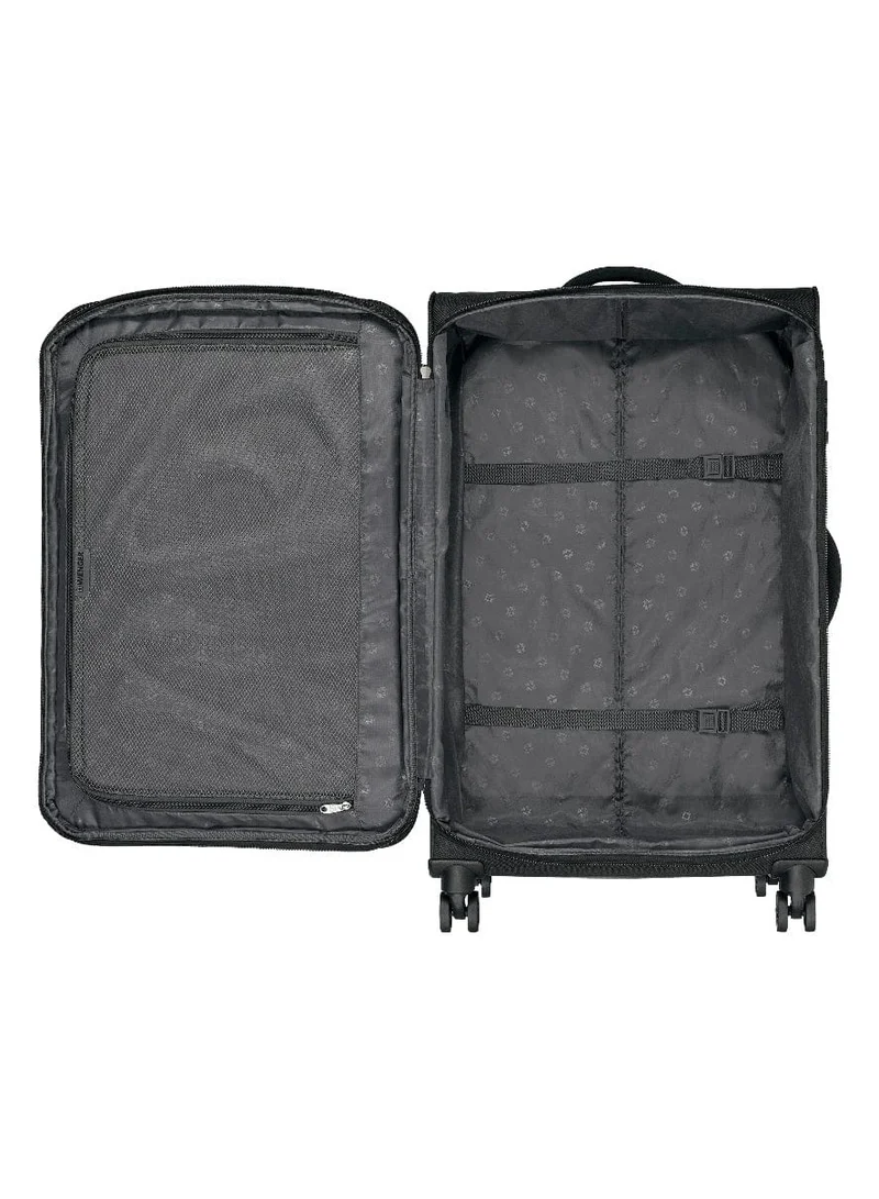 Wenger Beaumont Lite  Medium Softside Expandable 80cm Check-In Luggage Trolley Black - 612383