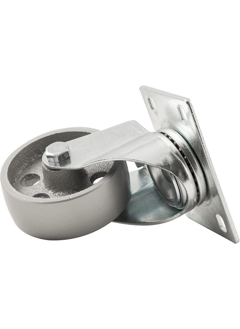 SoftTouch Titan 3 Steel Swivel Plate Caster Wheel 300lb Capacity Chrome  - Image 5