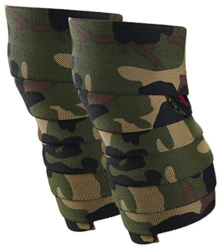Harbinger Red Line 78Inch Knee Wraps for Weightlifting Pair Camo - Image 2
