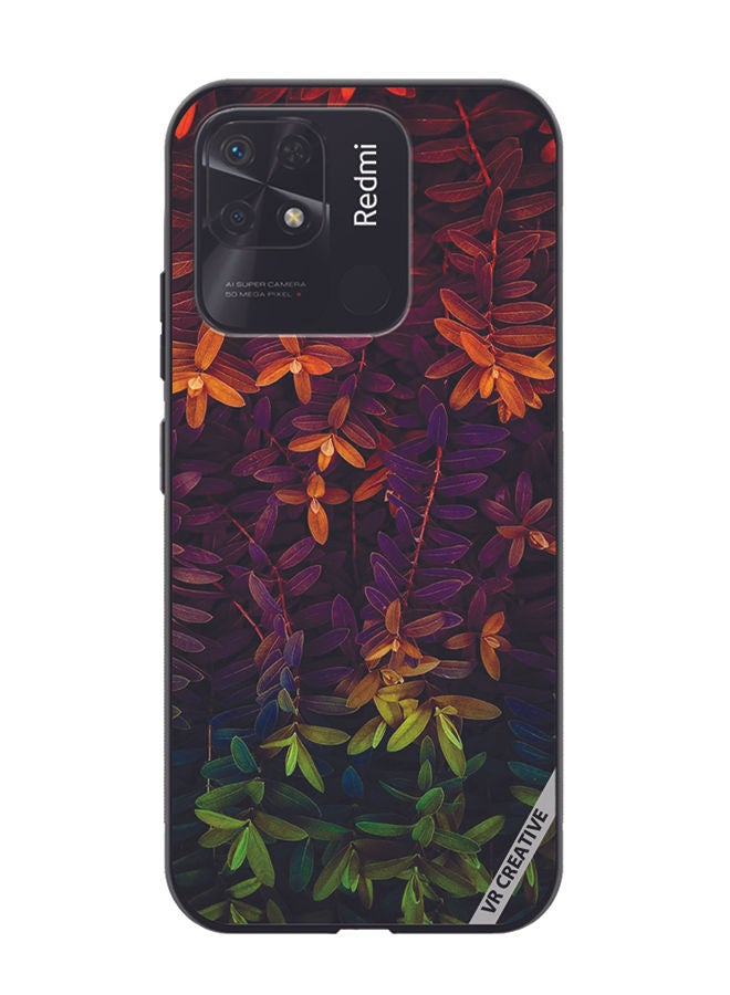 VR CREATIVE Protective Case Cover For Xiaomi Redmi 10C Leaves Design Multicolour - Image 1