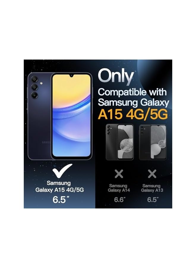 Jetech Matte Case for Galaxy A15 5G / 4G 6.5-Inch, Frosted Translucent Back Protective Slim Phone Cover, Anti-Fingerprints (Black) - Image 2