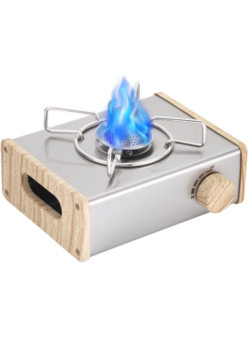 الغافة موقد محمول، موقد تخييم محمول مع حقيبة حمل وزر تشغيل، موقد تخييم كاسيت مع قوة حرارة متعددة المستويات للتخييم والمشي لمسافات طويلة وصيد الأسماك والنزهات - Image 1