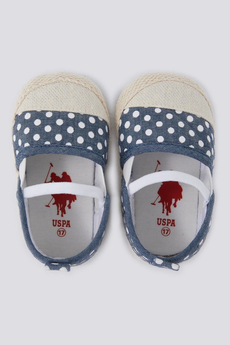 U.S. Polo Assn. Striped Drawstring Polka Dot Baby Girl Shoes  - Image 5