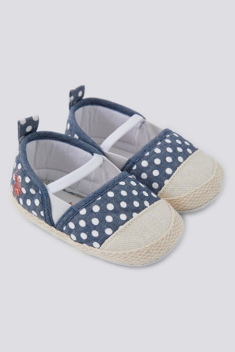 U.S. Polo Assn. Striped Drawstring Polka Dot Baby Girl Shoes  - Image 3