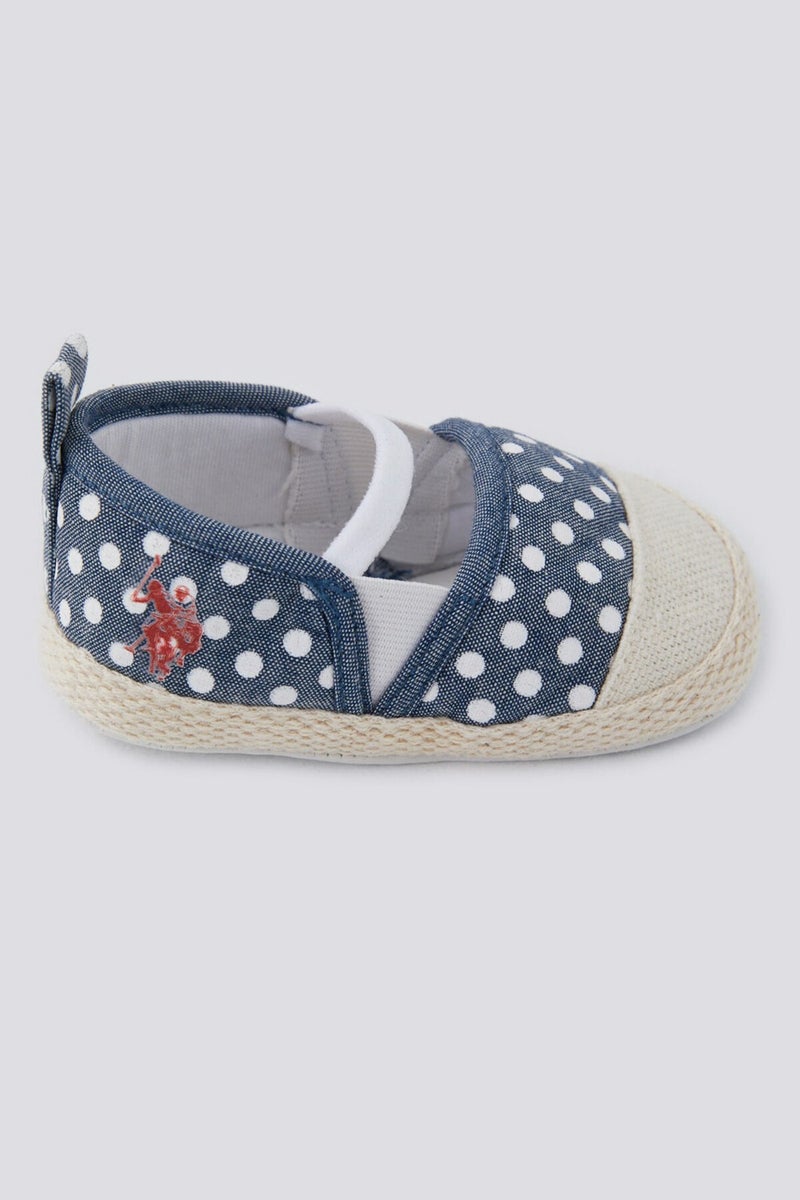 U.S. Polo Assn. Striped Drawstring Polka Dot Baby Girl Shoes  - Image 2