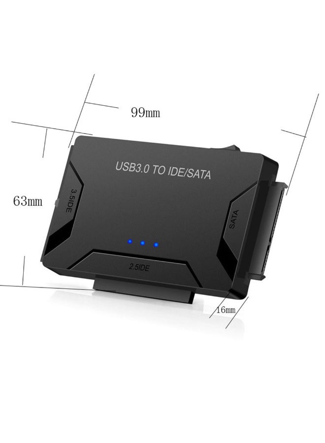 TypeC Adapter SATA to USB 3.0 Multifunction Hard Drive Converter – USB to IDE/SATA 3-in-1 Adapter with 5Gbps High Speed, Power Switch, Supports up to 6TB, Global 100-240V Power Supply  - Image 3