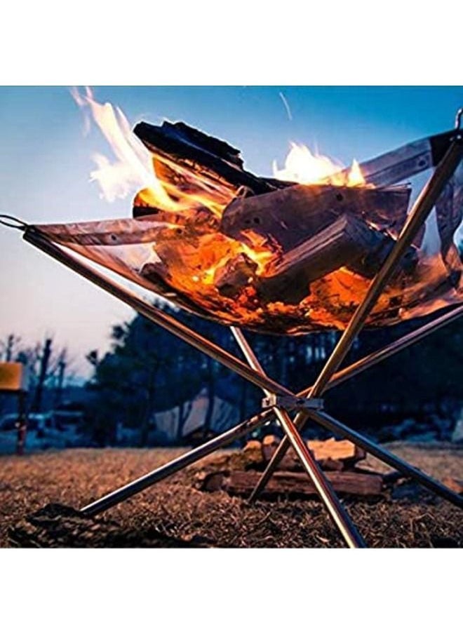 Folding Stainless Steel Outdoor Wood Burning Barbecue Grill Camp Firepit One Size - pzsku/Z375DCFF7418851F81A3FZ/45/_/1669975498/83eb1caa-f48e-455d-9e61-4662eea95189