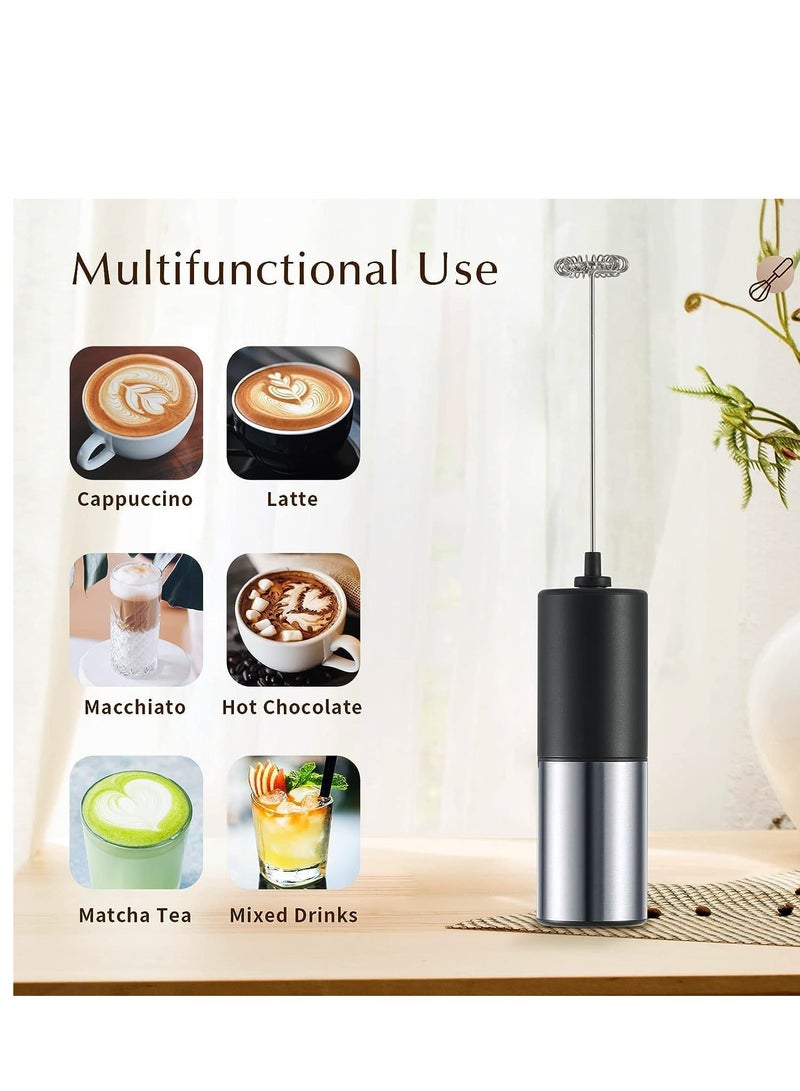 SYOSI Handheld Electric Milk Frother Powerful Portable Frother Battery Powered Fast Whisk Frother Whisk Drink Mixer Mini Blender for Coffee Beverage Mixer Frappe Latte Matcha Hot Chocolate  - Image 4