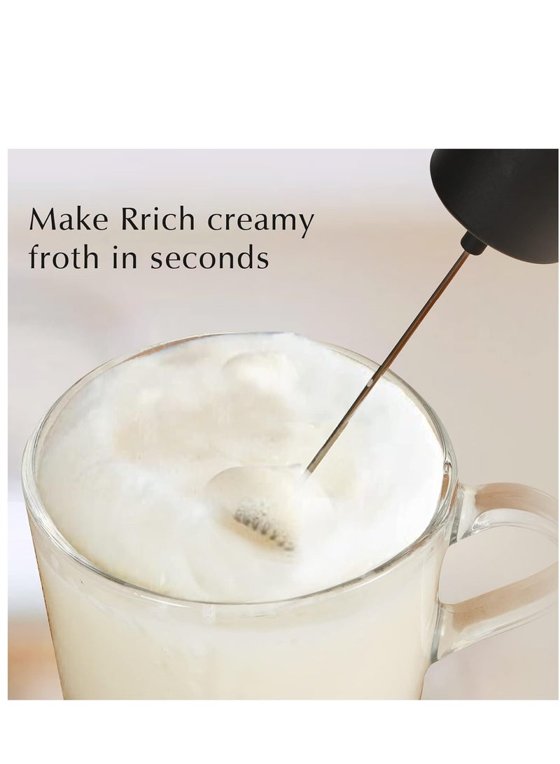 SYOSI Handheld Electric Milk Frother Powerful Portable Frother Battery Powered Fast Whisk Frother Whisk Drink Mixer Mini Blender for Coffee Beverage Mixer Frappe Latte Matcha Hot Chocolate  - Image 2