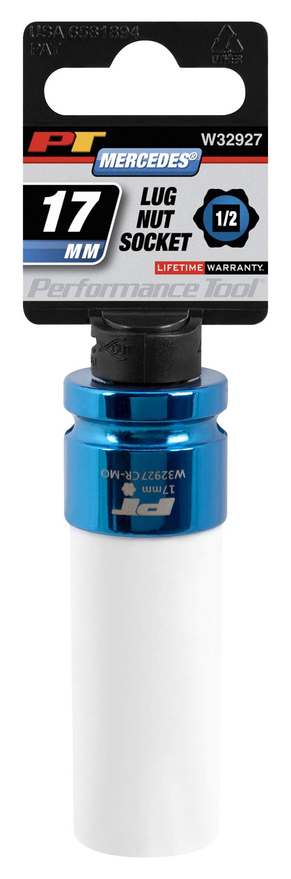 Performance Tool W32927 Non-Marring Socket Set for Safe Removal of Mercedes Convex Lug Bolts with Protective Sleeves and Color-Coded Design - Image 1