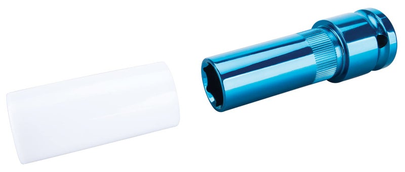 Performance Tool W32927 Non-Marring Socket Set for Safe Removal of Mercedes Convex Lug Bolts with Protective Sleeves and Color-Coded Design - Image 3