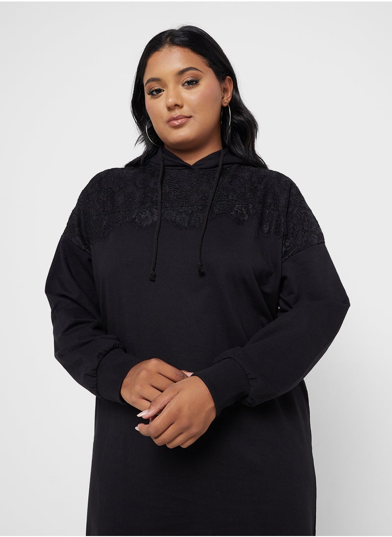 Only Carmakoma - Hooded Embroidered Dress - Image 1