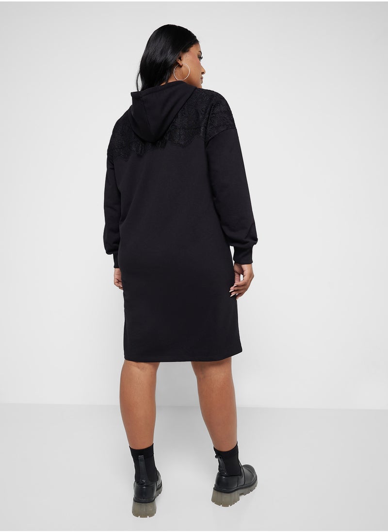 Only Carmakoma - Hooded Embroidered Dress - Image 1