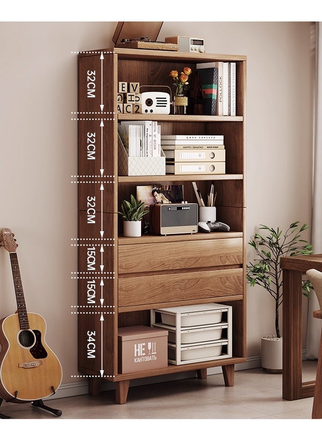إن كي أكس رف تخزين كتب مع رفوف متعددة اللون بني 100*30*180 سم - Image 5